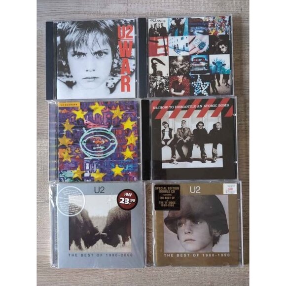 U2 Albums - 6 CDs (war, achtung baby, zoorop, best of 1980-2000, atomic bomb) - Picture 1 of 2